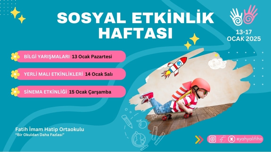 Sosyal Etkinlik Haftası Akış Programı